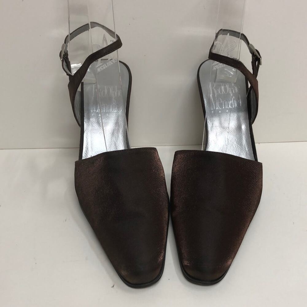 RodOlphe Menudier Made in Italy Brown Satin Pump